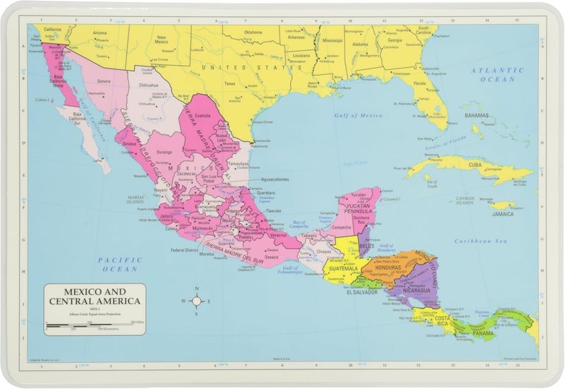 Painless Learning Mexico and Central America Educational Placemat - Image 1